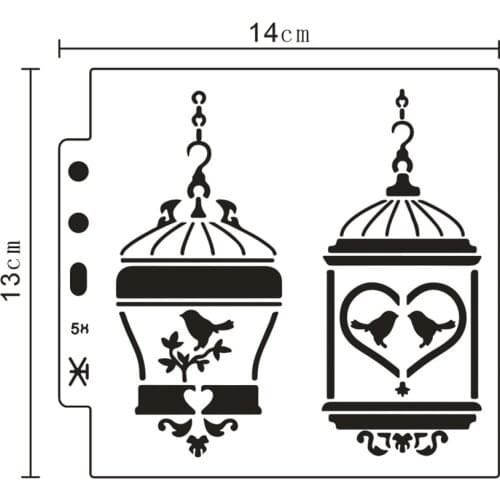 13x14cm Flower Cage Scrapbook Stencils Spray Plastic Mold Shield DIY Cake Hollow Embellishment Printing Lace Ruler Valentine