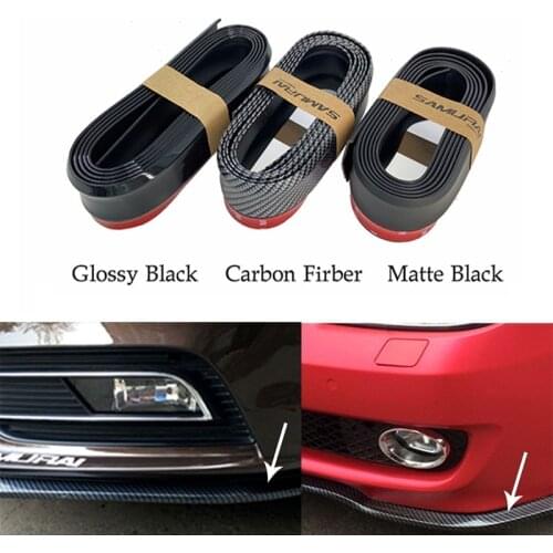 2.5M Car Bumper Protector Rubber Car Bumper Lip Stickers Side Skirt Rubber Protective Strip For Car Accessories Decoration