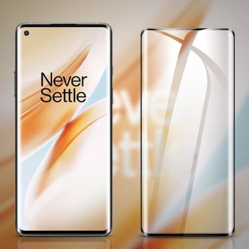 500pcs 9H Full Cover Coverage 3D Curved Tempered Glass Explosion Premium Screen Protector Flim Guard For Oneplus 8 Pro 7 7T