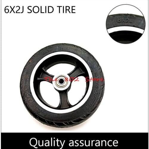 6x2J Solid Tire M8 Wheel with alloy Hub Fast Wheel F0 Widened Rear Wheel 6 Inch For Electric Scooter Solid Tyre Wheel