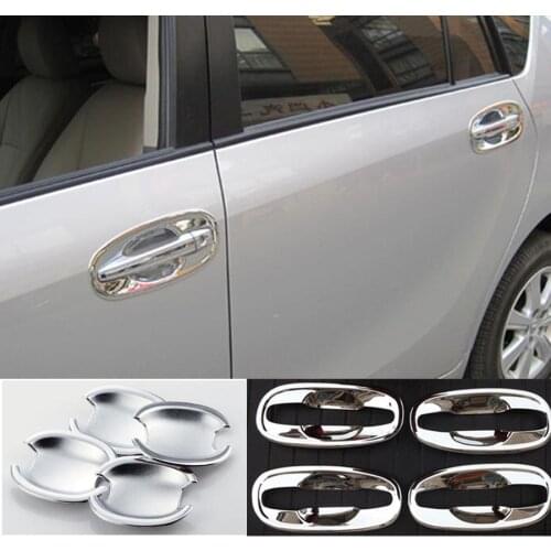 Car ABS Chrome handle and bowl styling Car door Cover hoods for Toyota VERSO EZ 2010 2011 2012 2013 2014 2015 2016