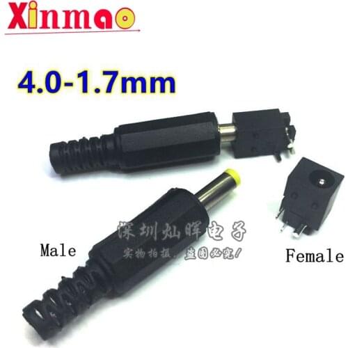 10Pcs DC-023A DC Plug Male Electrical Socket Outlet DC Outlet 4.0X1.7MM 4.0*1.7 DC-023 4.0*1.7mm Female Socket Hot New