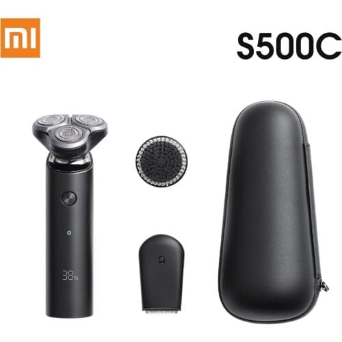Xiaomi Mijia Electric Shaver S500C 3 Head Flex Razor Dry Wet Shaving Washable Portable Beard Trimmer Face Cleansing 3 In 1