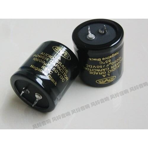 2PCS NEW NOVER 10000uF/50V 35x35mm AUDIO GRADE electrolytic capacitor LA 50V10000UF HIFI POWER 10000UF 50V
