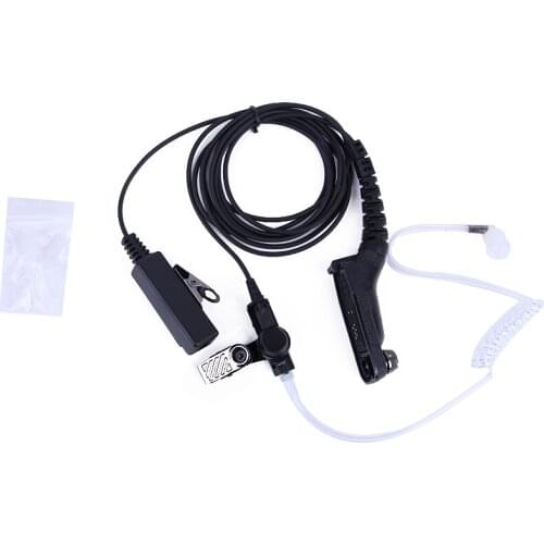 FBI Air Acoustic Tube Earpiece PTT Mic Headset for Motorola XiR P8668 P8268 APX 7000 XPR 6500 XPR 6550 Walkie Talkie