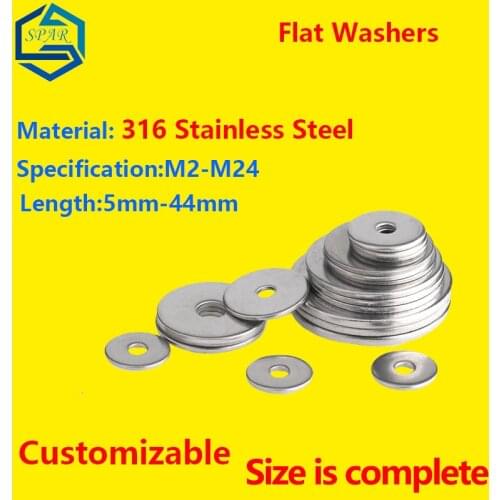 Flat Washers Plain Washer Flat Washers Ring Plain Washer Gaskets Washers Gaskets Black Customizable GB 316 Stainless Steel
