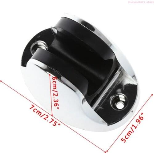 Chrome Bathroom Shower Base Holder Adjustable Hose Wall Mount Head Stand Bracket HX6D