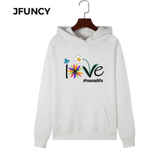 JFUNCY 2020 New Print Women Hoodie Long Sleeve Autumn Pullover Female Hooded Sweatshirt Woman Casual Hoodies Sportwear