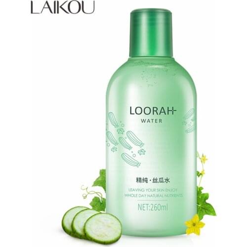 LAIKOU Loofah Face Toner Moisturizing Oil Control Cucumber Water Skin Care 100% Organic Anti Aging Shrinking Pores Tonic Liquid