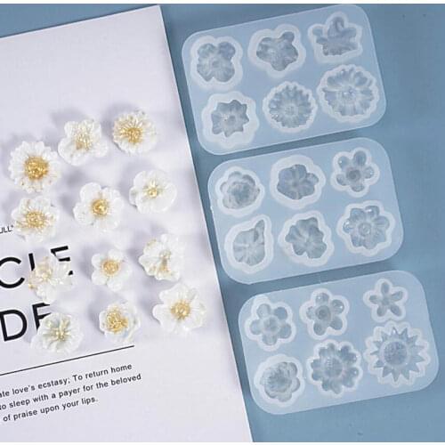 Daisy Flowers Silicone Molds Handmade Resin Cabochons Making DIY Jewelry Accessories Mold Flower Charms