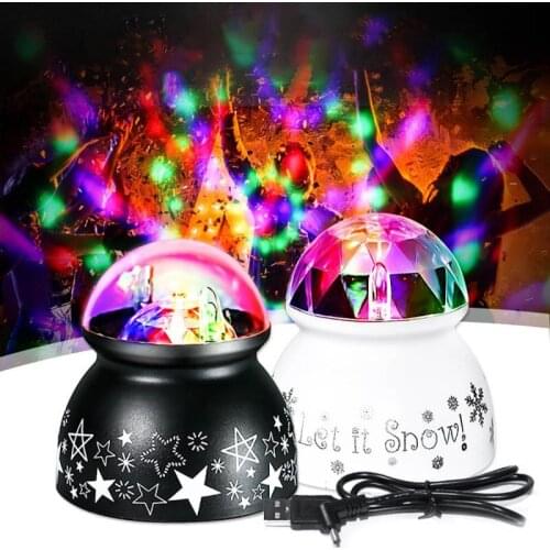 Mini LED Water Pattern Ocean Projection Lamp USB Rotating KTV Dj Disco Light Strobe Lamp Stage Par Light Home Atmosphere Light