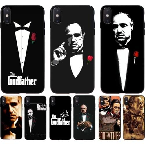 FHNBLJ The godfather god father Custom Soft Phone Case for iphone 11 Pro Max X XS MAX 6 6s 7 8 plus 5 5S 5SE XR SE2020