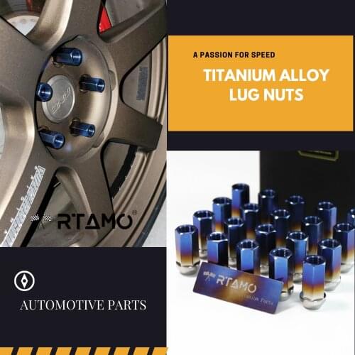20pcs Pack) RTAMO Titanium Racing Lug Nuts Kit Conical Seat M12/M14 Aerospace Grade Advanced Material Forged Wheels Fitment