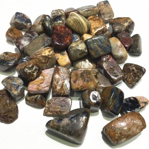 Natural semiprecious stone polished Pietersite stone crystal healing tumbles stone