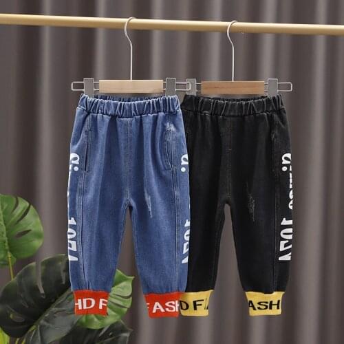 New Hot Quality 2021 Girls Jeans Spring Autumn Childrens Clothing Kids Cat Embroidered Jeans 0-5 YEARS Ages Girl Pants Kids