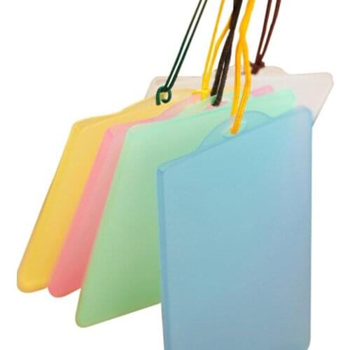 Extra Thick ID Card Badge Holder, Vertical Clear PVC Card Holder with Waterproof Resealable Zip Type