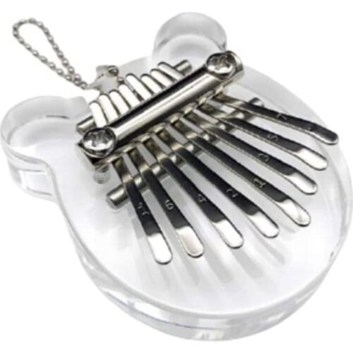 8 Key Kalimba Thumb Piano, Mini Transparent Acrylic Finger Piano Musical Instrument Suitable for Beginners and Children