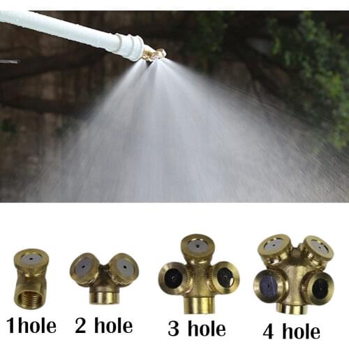 Adjustable Brass Spray Misting Nozzle Garden Sprinklers Irrigation Fitting House Water Connector Irrigation Fitting