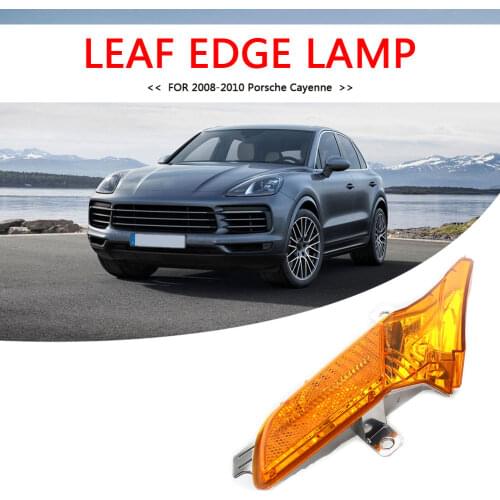 LED Front Fender Side Marker Lights Amber Lens Fender Side Marker Turn Signal Light for Porsche Cayenne 2008-2010