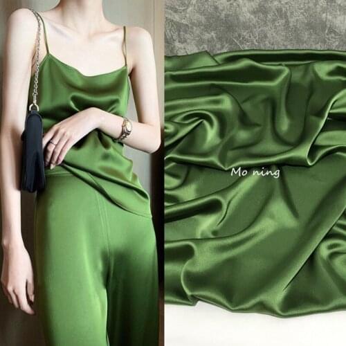 Thin High-end Imitation Three Acetic Satin Fabric Breathable Silk Slip Dress Sling Skirt Wide-legged Pants Fashion Fabric