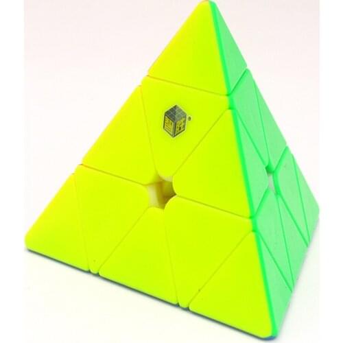YuXin Little Magic Pyramid 3x3 Magic Cube Triangle 4-hedron Childrens Educational Early Education Toys Adults Game Cubo Magico