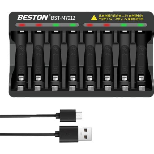 1.5v AA Rechargeable Battery Charger with LED Indicator Battery Charger for 1.5v Lithium LI-ion Rechargeable Battery