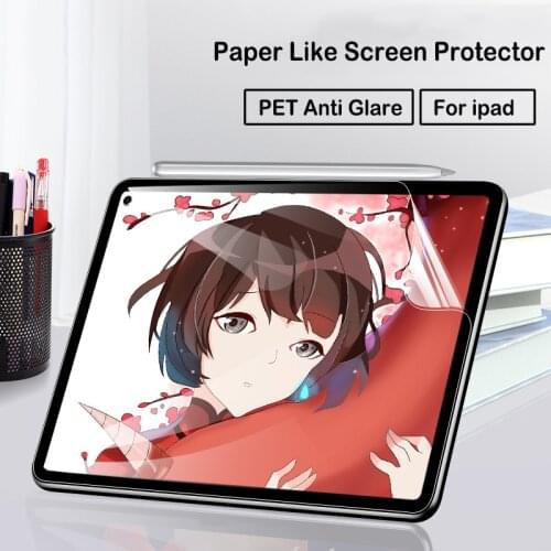 Paper Like Screen Protector Film Matte PET Anti Glare Painting For Apple iPad 9.7 Pro 10.5 mini 5 Face ID 11 12.9 New 10.2 inch