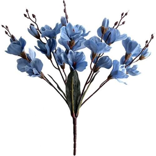 60% Hot 1 Bundle Artificial Gladiolus Landscaping Table Top Ornaments Faux Silk Flower Living Room Simulation Plant for Garden