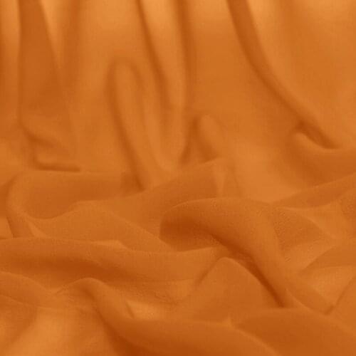 100% pure silk georgette 8mm 114cm 45"width amber yellow color mulberry silk fabric for dress, shirt NO.70