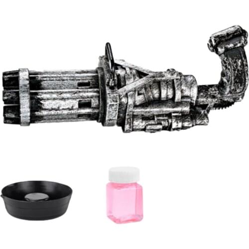 2-in-1 New Kids Gatling Bubble Gun Toys Electric Bubble Machine Summer Automatic Soap Water Bubble Machine For Children