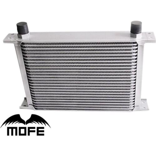 British Style AN10 Aluminum Engine 25 Row Oil Cooler sliver