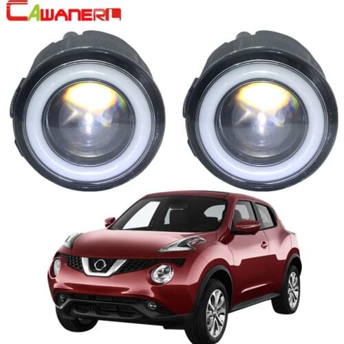 Cawanerl For Nissan Juke F15 Hatchback 2010-2014 Car LED Fog Light Angel Eye DRL Daytime Running Light H11 White 12V 2 Pieces