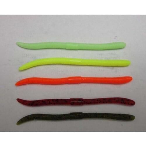 BassLegend Salty Fishing Soft Worm For Bass Perch Vertical 96mm/2g Hight Density Body 12 pcs