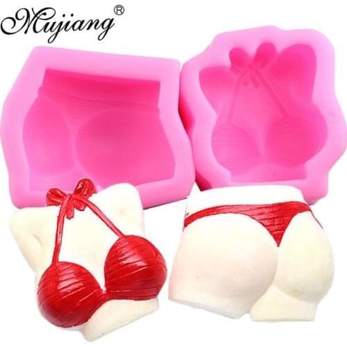 Big Butt Boobs Bikini Silicone Mold Wedding Cake Topper Decorating Fondant Molds Candy Chocolate Mould Polymer Clay Soap Moulds