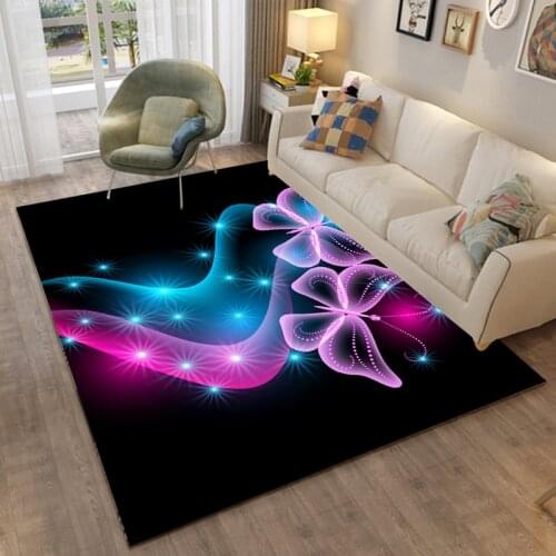 NEW Dream 3D Butterfly Pattern Printing Large Carpets For Living Room Bedroom Area Rugs Coffee Table Floor Rug Children Play Mat