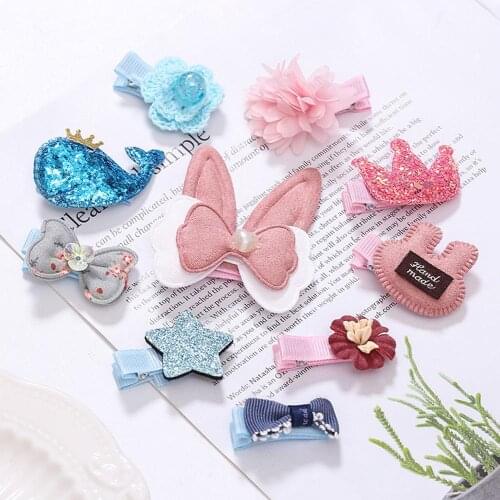 New Cute Baby Kids Hairpin Infant Child Girls Headwear Princess Bow-knot Bangs Side Clips Baby Hair Accessories Headdress Gifts