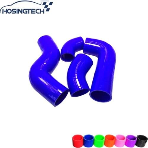 HOSINGTECH-for Audi New TT / A3 / TFSI / TDI (4pcs) Intercooler Hose Kit with aluminum adapter