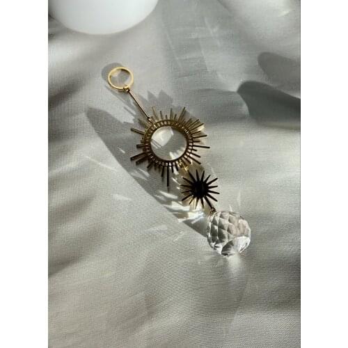 Suncatcher Crystal Prism,Celestial Gift,New Home Gift,Occult Decor,Witchcraft,Good Luck,Banish Evil,Wiccan