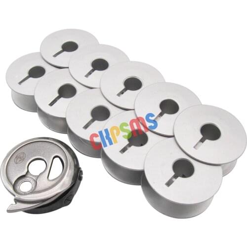 Cap #CP-HPF15 & Aluminum BOBBIN #10079AS 10 PCS fit for PFAFF 141, 145, 146, 151