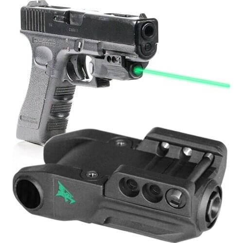 Micro-sized Green Mira Laser sensor switch reinforced polymer Tactical Green Dot Sight Laser Fit Pistol Glock 17 19