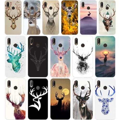 223H Minimalist animal deer Minimalistic animals deer Soft Silicone Tpu Cover Case for huawei Nova 3 3i p smart