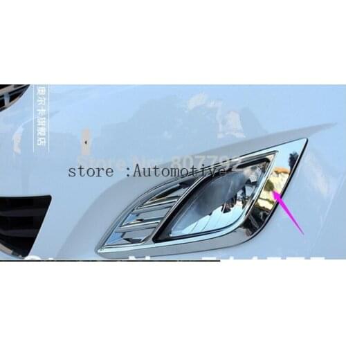 For Hyundai Elantra 2012 2013 ABS chromed front fog lamp cover 2pcs car accessories