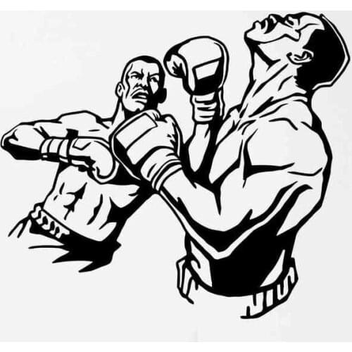 Boxing Glove Sticker Kick Boxer Play Car Decal Free Combat Posters Vinyl Striker Wall Decals Parede Decor