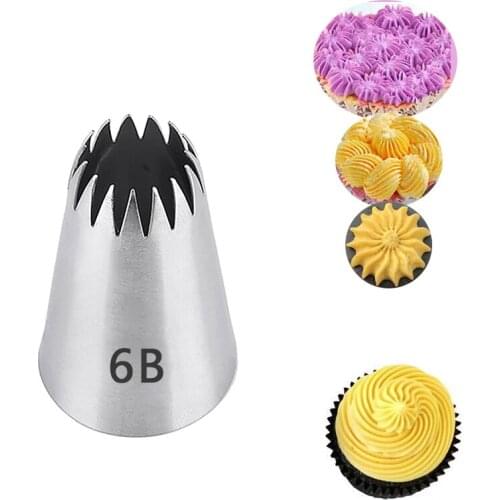 1 PC Stainless Steel Nozzle Cake Decorating Tips Writing Tube Icing Nozzle Baking & Pastry Tools Cupcake Baking Tools 6B