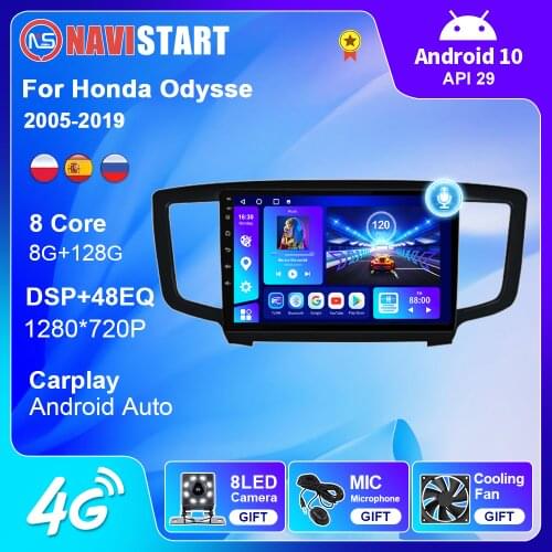 Car Radio for Honda Odyssey 2015-2019 Autoradio Android 10.0 Multimedia Video Navigation GPS Carplay Car Radios Audio BT 2 Din
