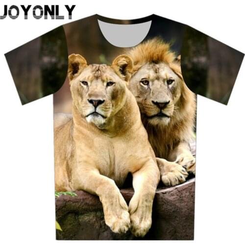 New 2018 Summer Children 3D T Shirt Animal Lion Print T-Shirt Short Sleeve Casual Tee Brand Clothing Tops Boy Girl Clothes