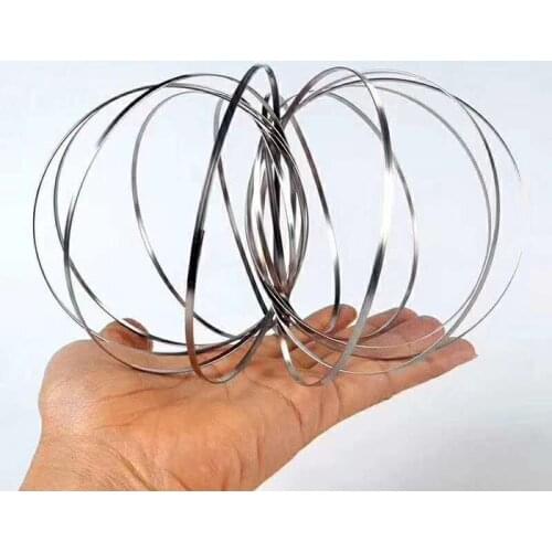 Colorful Spinner Stainless Steel Flow Toy Amazing Flowing Arm Ring Toys Spring Toy Stage Magic Wristband Decompression Toy