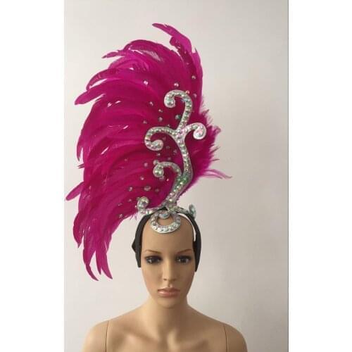 Feather clothing Stage performance catwalk carnival Headdress flower pubs party Mens wear womens clothing