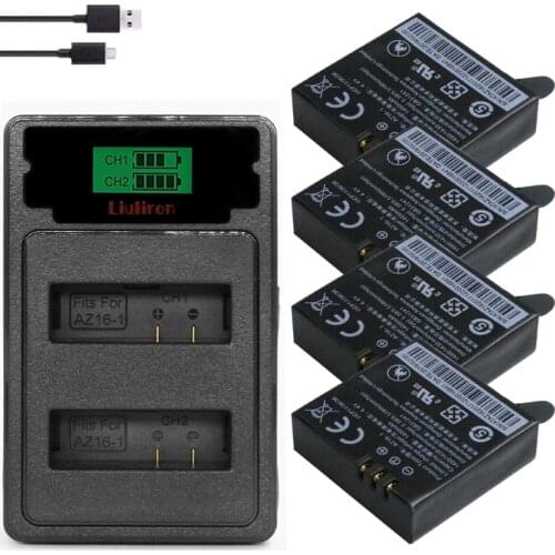 Original For Xiaomi Yi II yi 4k 4k+ Battery az16-1 az16-2 battery + LCD Charger for Xiaoyi Yi Lite YI 360 VR Action Camera