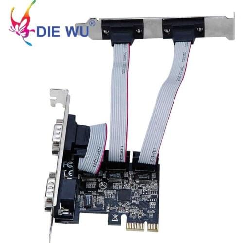 PCI-E 1X to 4 ports Serial add on card Multi RS232 DB9 COM Serial Expansion I/O riser card TXB077